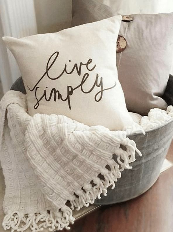 Live Simply Cushion Cover - Boho Buys