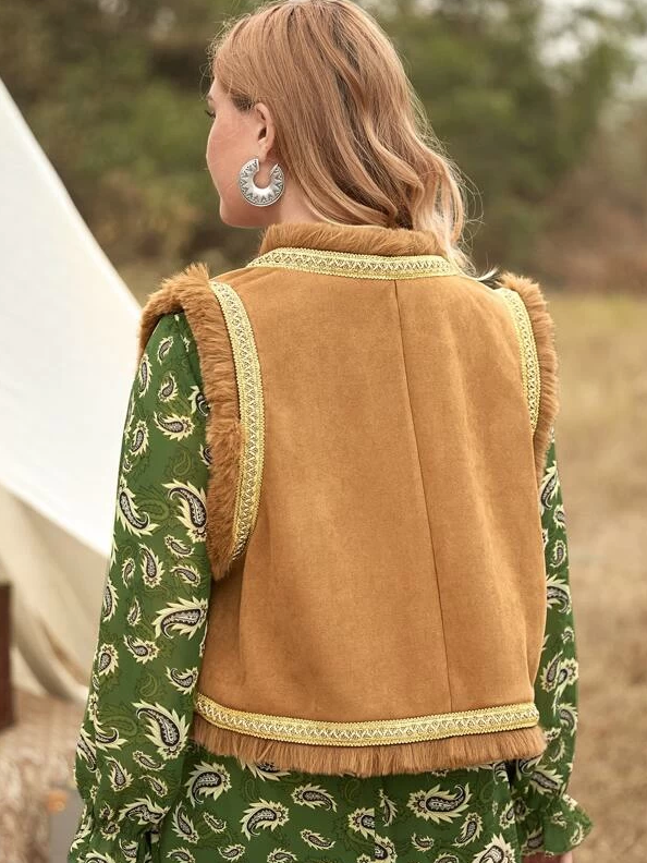 Plus size 2025 suede vest