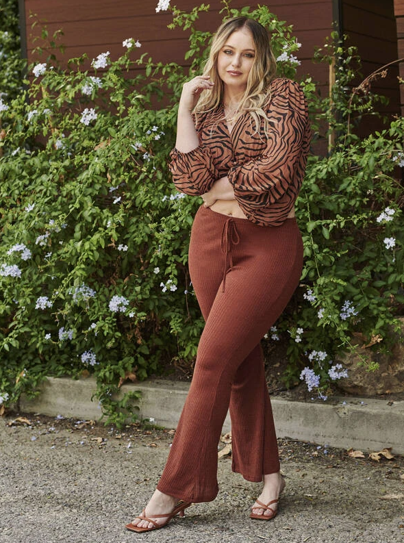 Mimosa Ribbed Flares | CURVE - Boho Buys