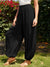 Moroccan Ribbed Harem Pants | BLACK - Boho Buys