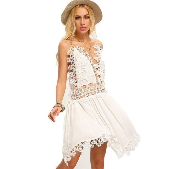 Lace White Dress - Boho Buys