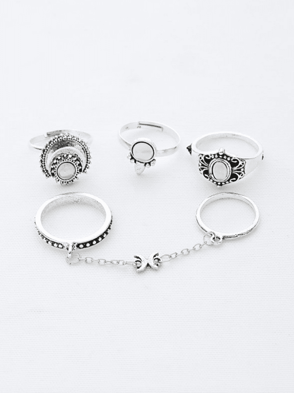 Antique Ring And Chain Set Boho Buys