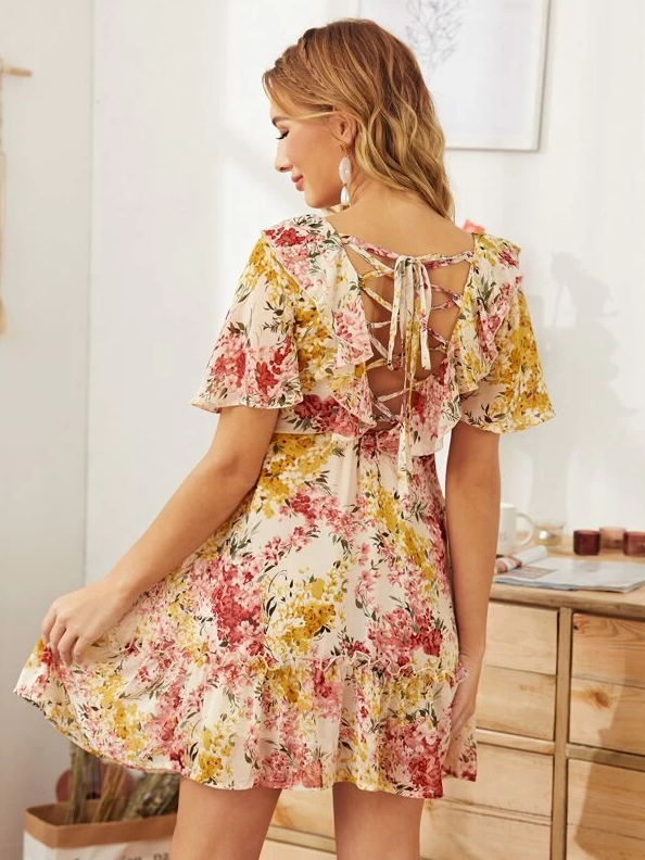 Floral chiffon maternity dress cheap