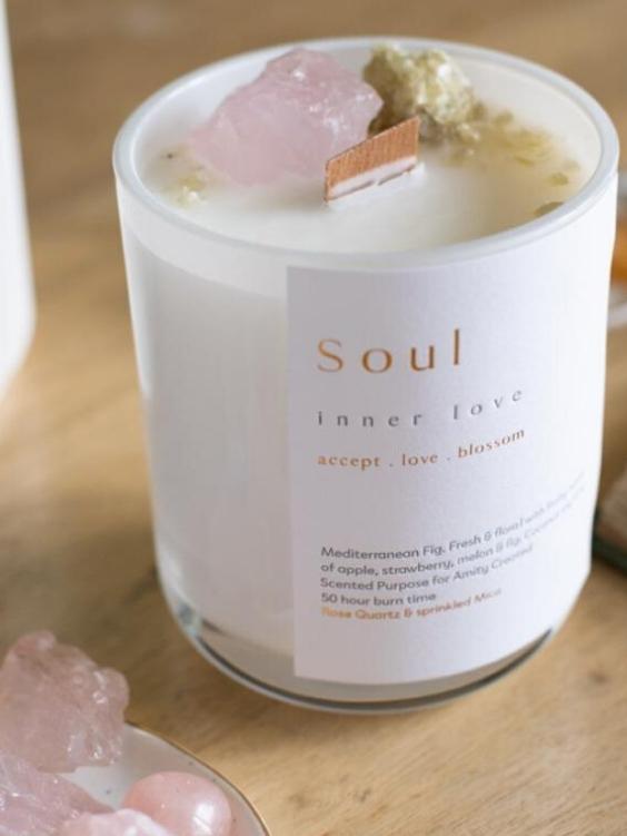 AMITY CREATED Soul Crystal Candle - Boho Buys