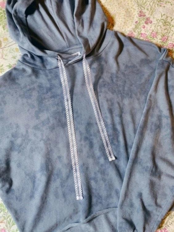 Tie Dye Cropped Hoodie | BLUE - Boho Buys